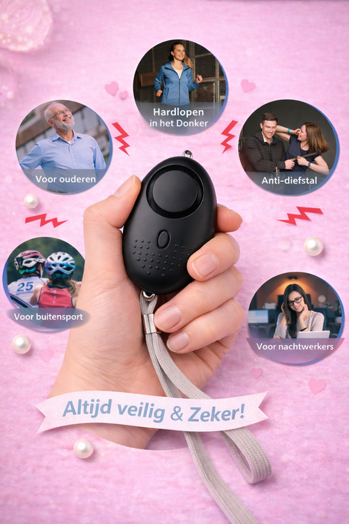 Persoonlijke alarm - zwart